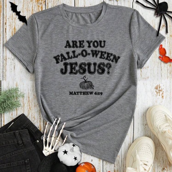 Funny Christian Halloween Fall T-Shirt - Picture 4 of 4